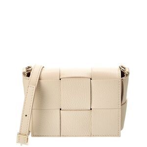 Isabella Rossetti Leah Hand-Woven Leather Crossbody, Beige